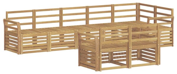 VidaXL Kültéri kanapé szett 8 pcs Fehér 308 x 130,5 x 73 cm