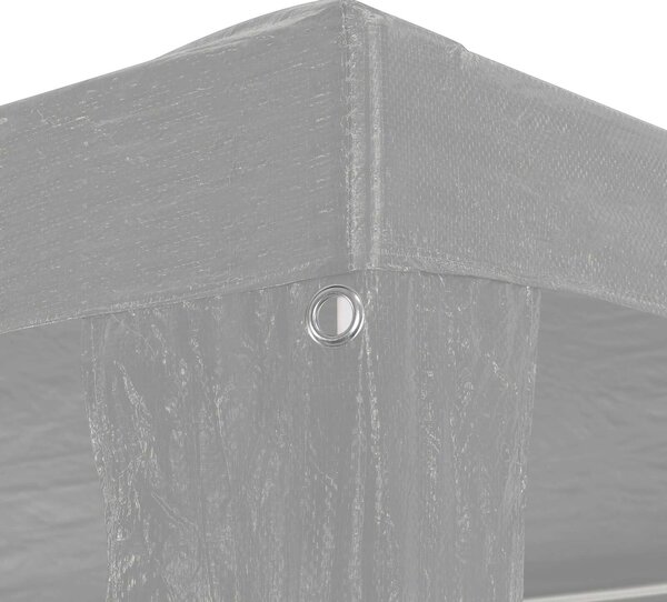 VidaXL Partysátor 900 x 300 x 255 cm, PE és acél, Világosszürke