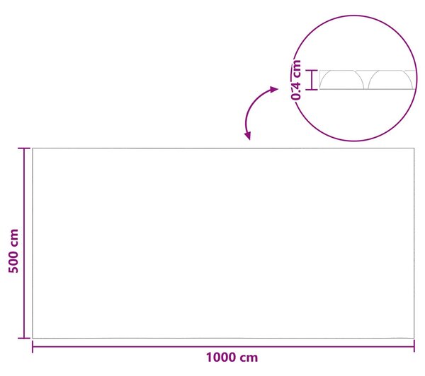 VidaXL Napenergia Medence Fedél 1000 x 500 cm, 110 μm, Négyzet, PE