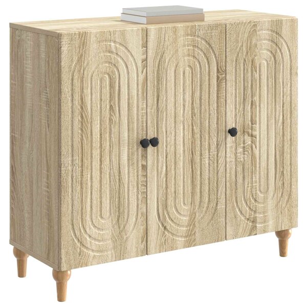 VidaXL Széf Sonoma Tölgy 89 x 34,5 x 80 cm Szerelt Fa