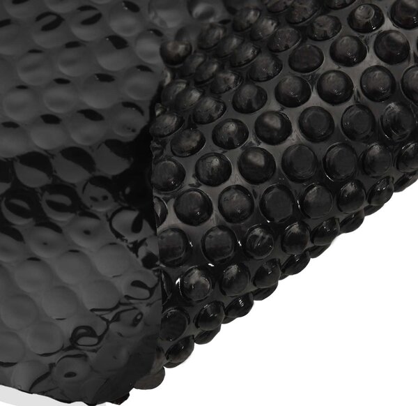 VidaXL Napenergia Takaró Extra Nehéz Ø 527 cm, 400 μm, Kerek, PE, Fekete