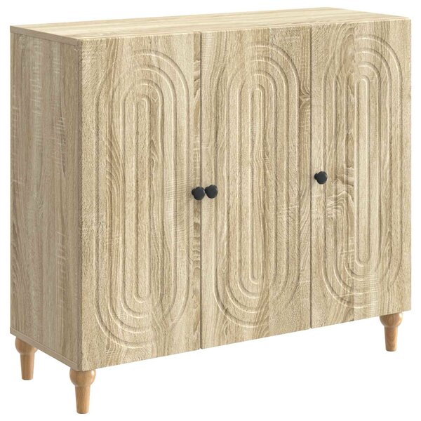 VidaXL Széf Sonoma Tölgy 89 x 34,5 x 80 cm Szerelt Fa