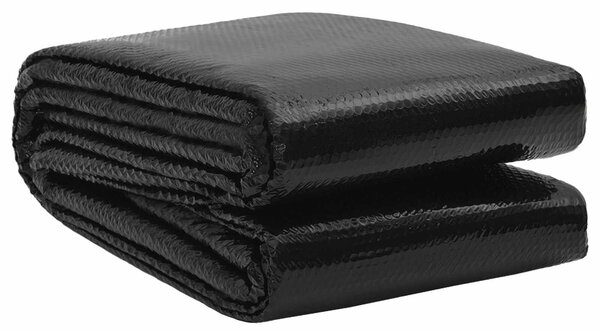 VidaXL Napenergia Takaró Extra Nehéz Ø 527 cm, 400 μm, Kerek, PE, Fekete