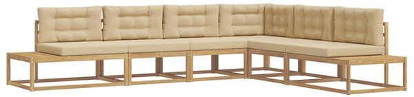 VidaXL Kültéri kanapé szett Fehér 357 x 198,5 x 73 cm Poliészter
