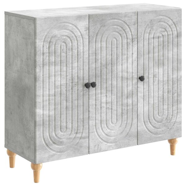 VidaXL Széf Betonszürke 89 x 34,5 x 80 cm Szerelt Fa