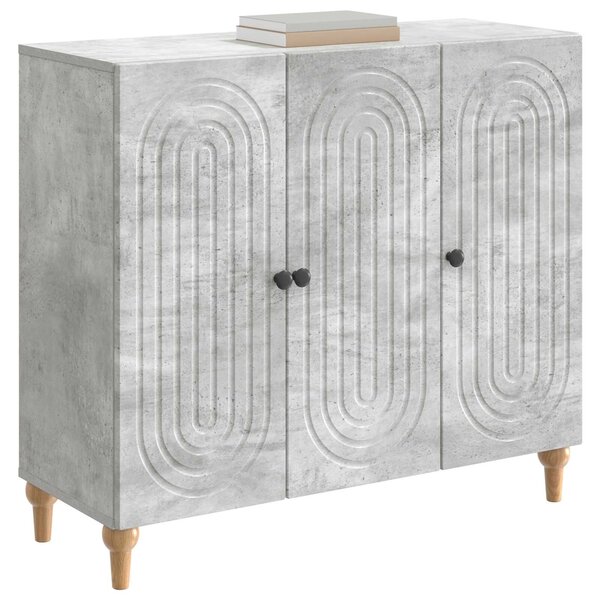 VidaXL Széf Betonszürke 89 x 34,5 x 80 cm Szerelt Fa