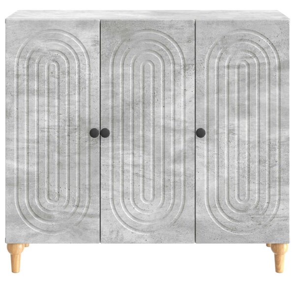 VidaXL Széf Betonszürke 89 x 34,5 x 80 cm Szerelt Fa