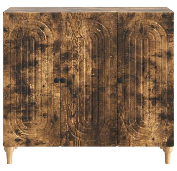 VidaXL Széf Füstös Tölgy 89 x 34,5 x 80 cm Szerelt Fa