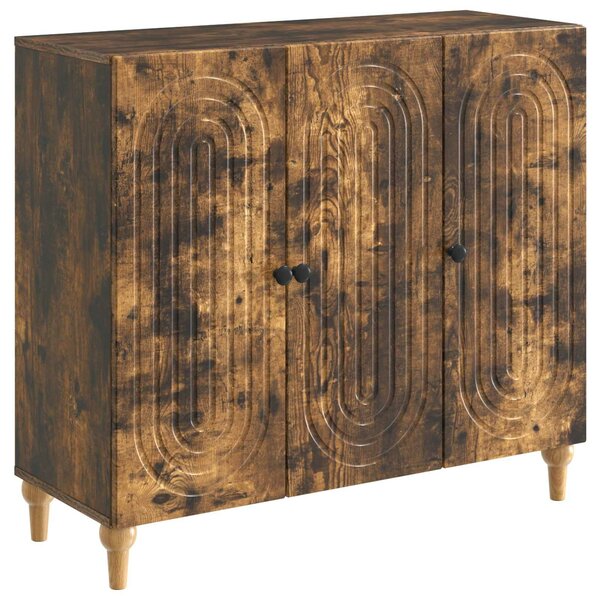 VidaXL Széf Füstös Tölgy 89 x 34,5 x 80 cm Szerelt Fa