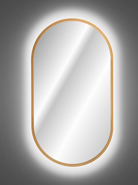 LED-es tükör APOLLO | arany 50 x 90 cm