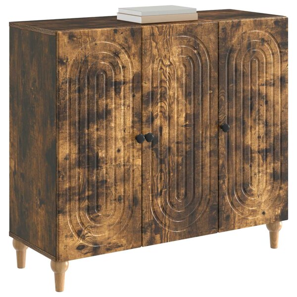 VidaXL Széf Füstös Tölgy 89 x 34,5 x 80 cm Szerelt Fa