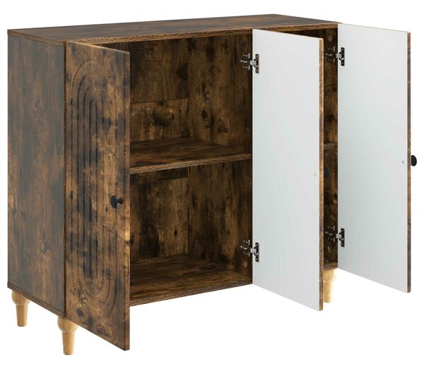 VidaXL Széf Füstös Tölgy 89 x 34,5 x 80 cm Szerelt Fa