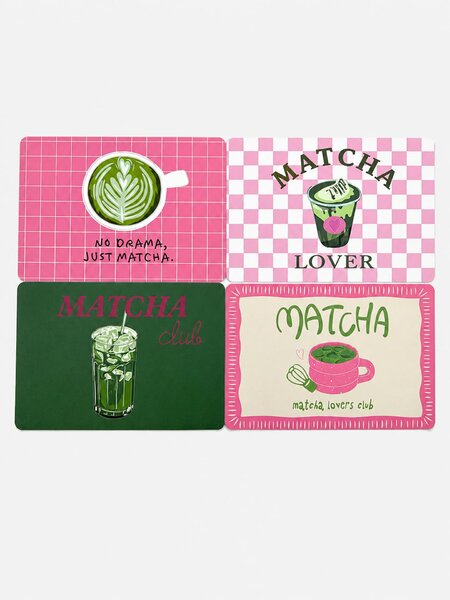 Sinsay - Matcha mintás tányéralátét 4 db-os csomag - zöld