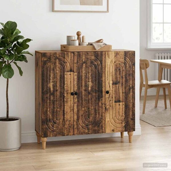 VidaXL Széf Antik Fa 89 x 34,5 x 80 cm Szerelt Fa