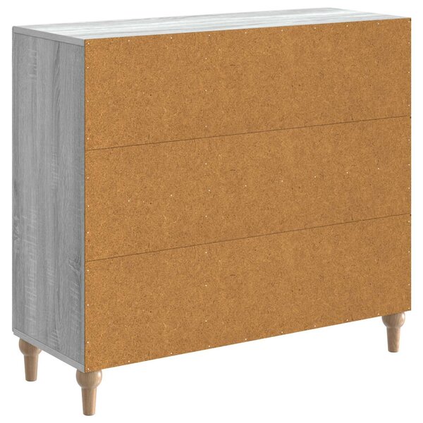 VidaXL Széf Szürke Sonoma 89 x 34,5 x 80 cm Szerelt Fa