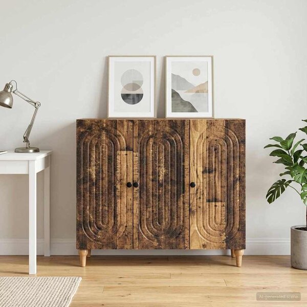 VidaXL Széf Antik Fa 89 x 34,5 x 80 cm Szerelt Fa