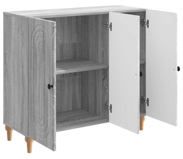 VidaXL Széf Szürke Sonoma 89 x 34,5 x 80 cm Szerelt Fa