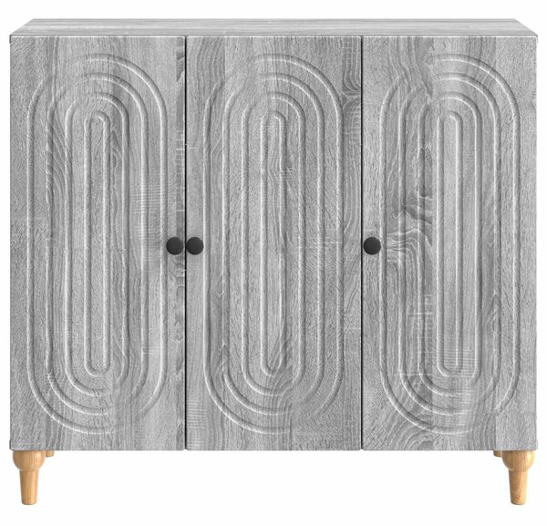VidaXL Széf Szürke Sonoma 89 x 34,5 x 80 cm Szerelt Fa