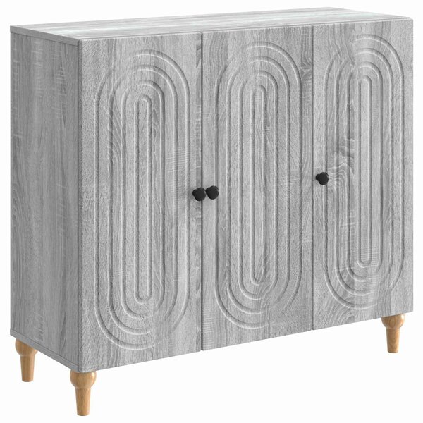 VidaXL Széf Szürke Sonoma 89 x 34,5 x 80 cm Szerelt Fa