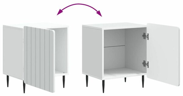 VidaXL Éjjeliszekrény 2 pcs Fehér 43 x 34,5 x 52 cm Szerelt Fa