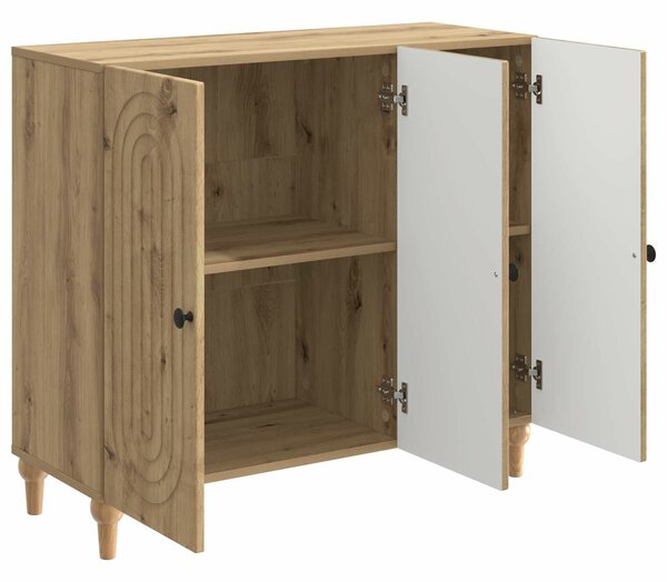 VidaXL Széf Kézműves Tölgy 89 x 34,5 x 80 cm Szerelt Fa