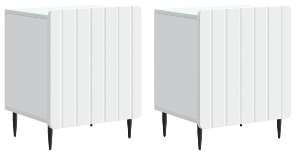 VidaXL Éjjeliszekrény 2 pcs Fehér 43 x 34,5 x 52 cm Szerelt Fa