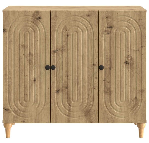 VidaXL Széf Kézműves Tölgy 89 x 34,5 x 80 cm Szerelt Fa