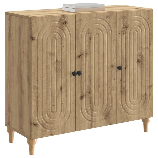 VidaXL Széf Kézműves Tölgy 89 x 34,5 x 80 cm Szerelt Fa