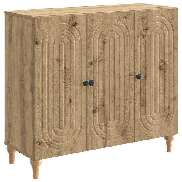 VidaXL Széf Kézműves Tölgy 89 x 34,5 x 80 cm Szerelt Fa