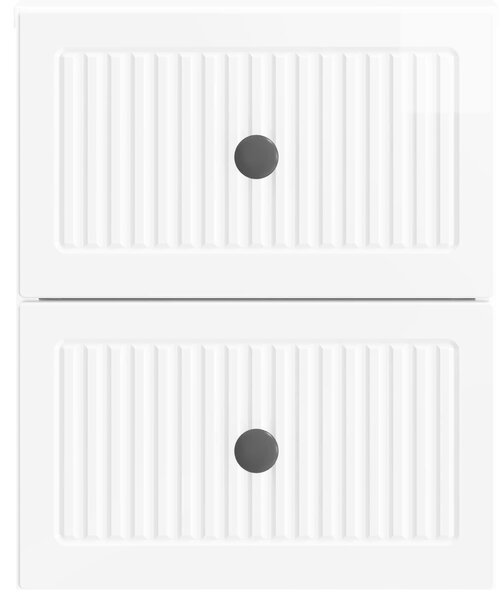 VidaXL Fali éjjeli szekrény 2 pcs Magasfényű Fehér 33 x 34,5 x 40 cm