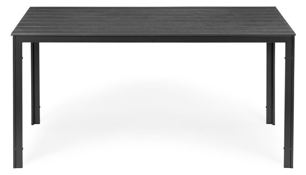 6 személyes kerti asztal 156x78 cm polywood szürke