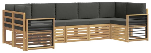 VidaXL Szegmentált kanapé szett 7 pcs Fehér és Antracitszürke