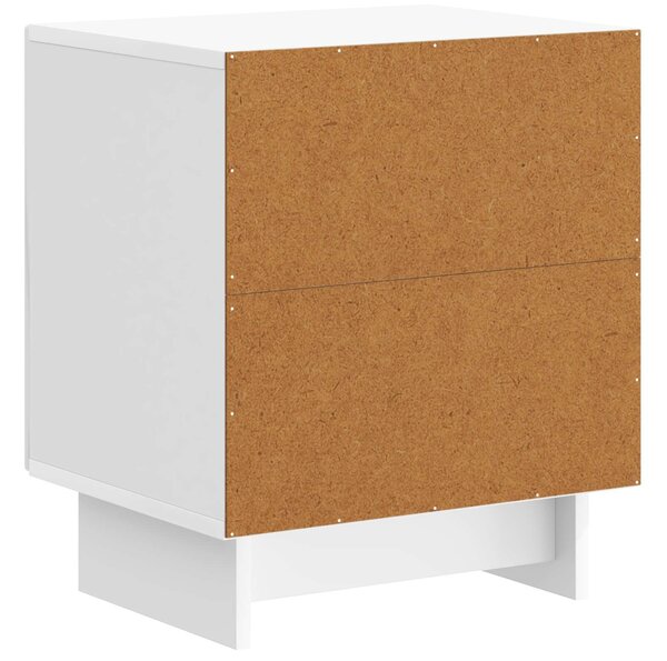 VidaXL Éjjeliszekrény 2 pcs Magasfényű Fehér 43 x 34,5 x 50 cm