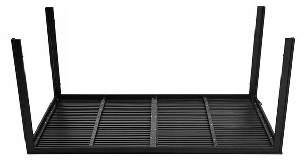6 személyes kerti asztal 156x78 cm polywood fekete