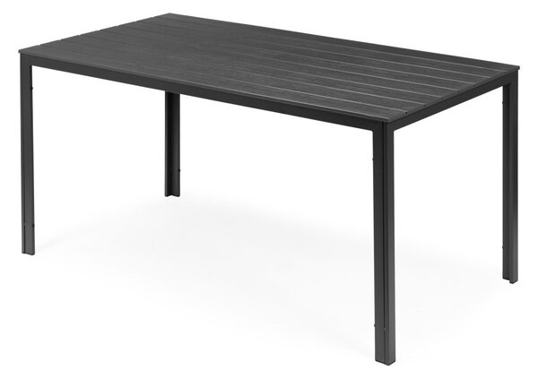 6 személyes kerti asztal 156x78 cm polywood szürke