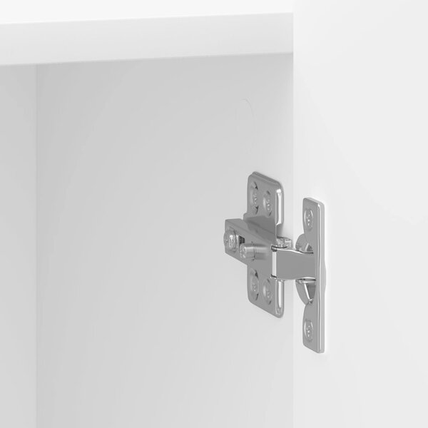 VidaXL Éjjeliszekrény 2 pcs Magasfényű Fehér 43 x 34,5 x 52 cm