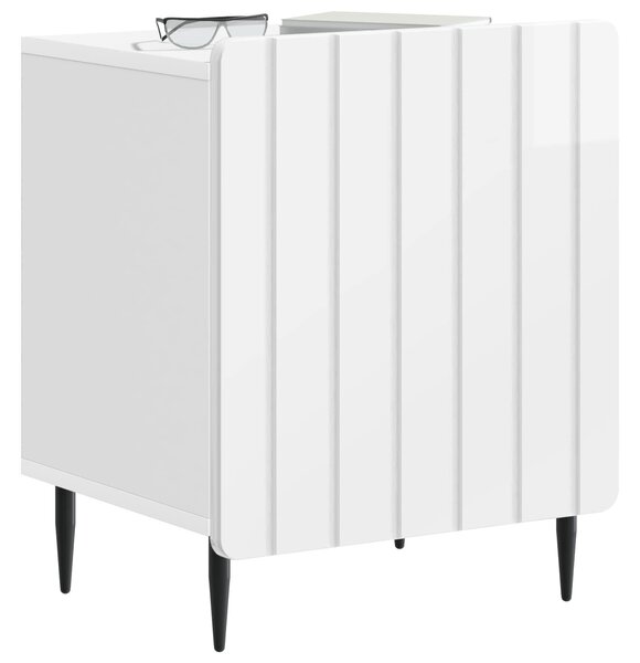 VidaXL Éjjeliszekrény 2 pcs Magasfényű Fehér 43 x 34,5 x 52 cm
