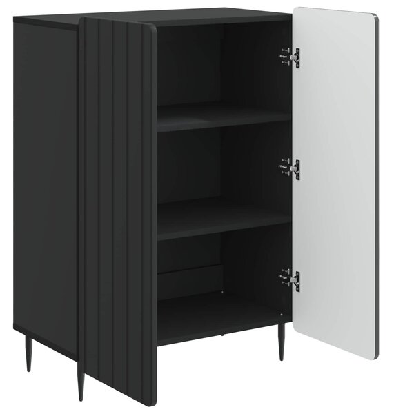 VidaXL Széf Fekete 66 x 34,5 x 92 cm Szerelt Fa