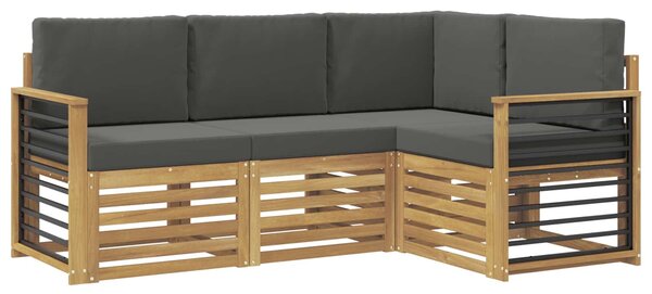 VidaXL Ülőgarnitúrák 4 pcs Fehér és Antracitszürke