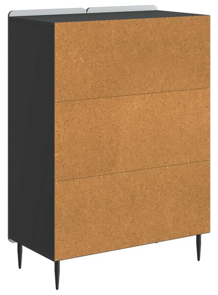 VidaXL Széf Fekete 66 x 34,5 x 92 cm Szerelt Fa