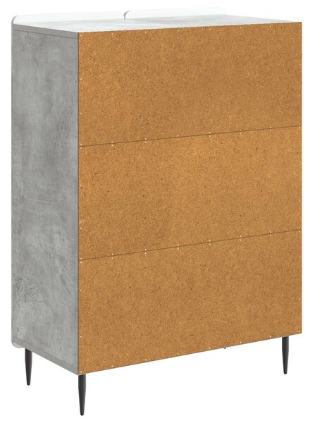 VidaXL Széf Betonszürke 66 x 34,5 x 92 cm Szerelt Fa