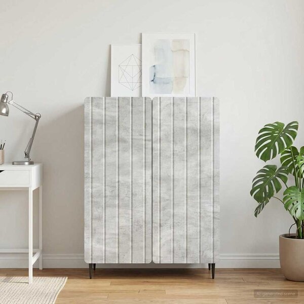 VidaXL Széf Betonszürke 66 x 34,5 x 92 cm Szerelt Fa