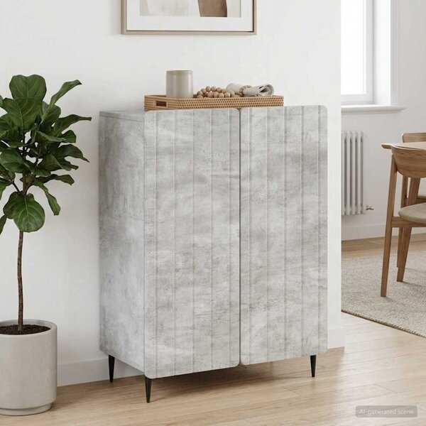 VidaXL Széf Betonszürke 66 x 34,5 x 92 cm Szerelt Fa