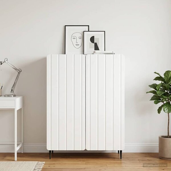 VidaXL Széf Magasfényű Fehér 66 x 34,5 x 92 cm Szerelt Fa