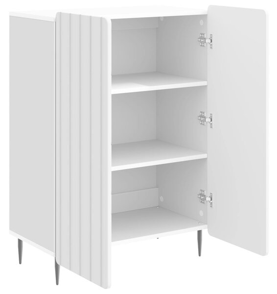 VidaXL Széf Magasfényű Fehér 66 x 34,5 x 92 cm Szerelt Fa