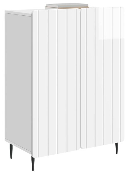 VidaXL Széf Magasfényű Fehér 66 x 34,5 x 92 cm Szerelt Fa