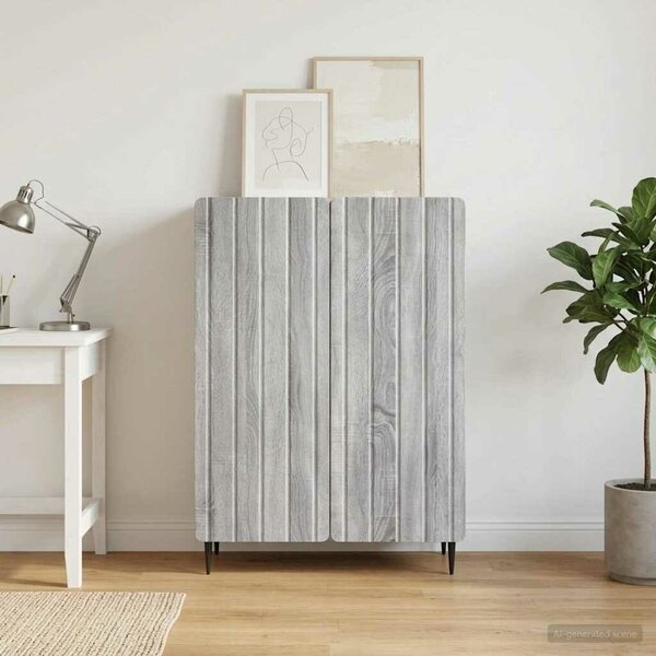 VidaXL Széf Szürke Sonoma 66 x 34,5 x 92 cm Szerelt Fa