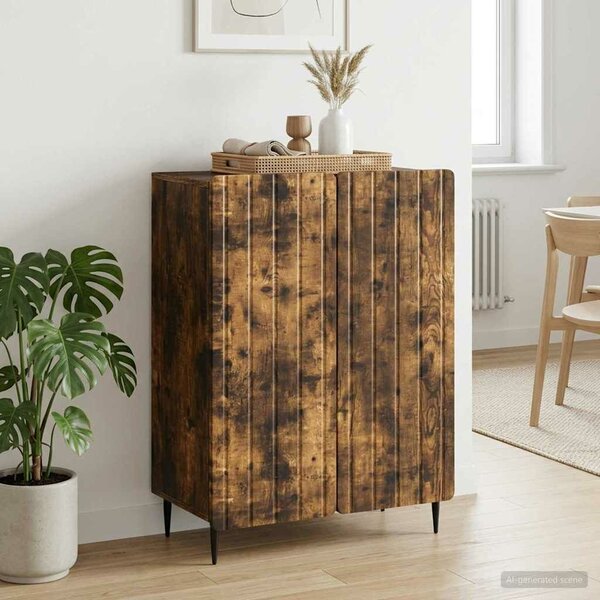 VidaXL Széf Füstös Tölgy 66 x 34,5 x 92 cm Szerelt Fa