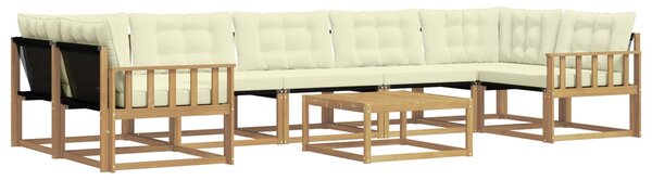 VidaXL Kültéri kanapé szett 8 pcs Fehér és Krém színű 79 x 79 x 37 cm