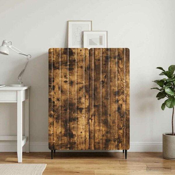 VidaXL Széf Füstös Tölgy 66 x 34,5 x 92 cm Szerelt Fa
